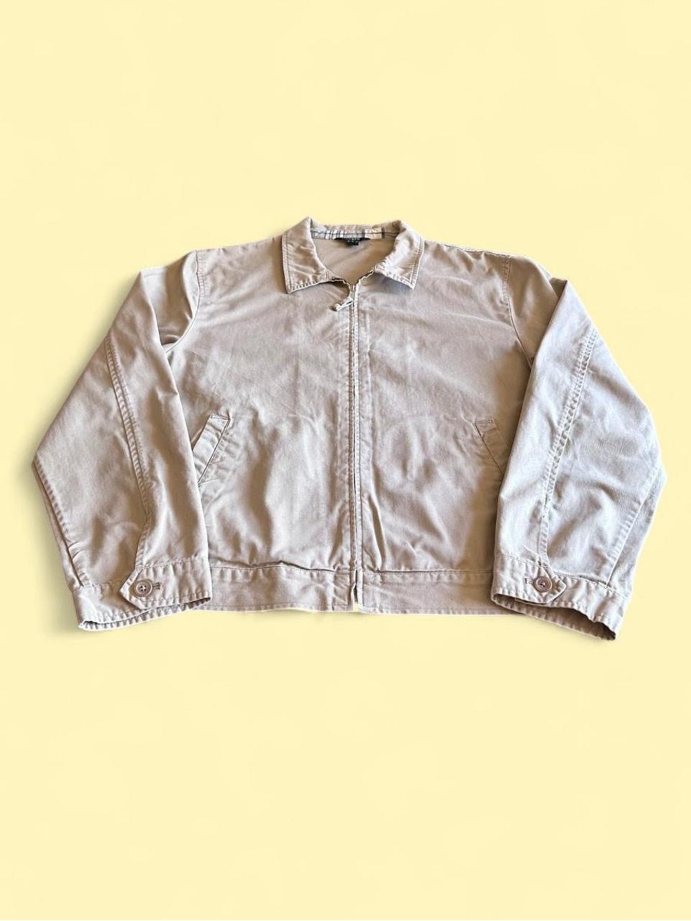 Vintage J.Crew Harrington Jacket Cream Tan Men’s XL